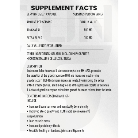 Tongkat Ali Testo Jack 500 Zeus Nutrition 60 Kapsül